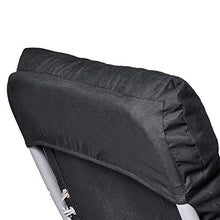 Stecto - Cuscino per sedia a sdraio, antiscivolo, morbido, cuscino di ricambio per chaise longue da giardino, per viaggi e vacanze, per ambienti interni ed esterni, JJ0115102042_BK_EU, Nero