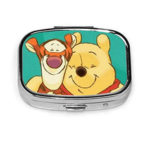 Scatola quadrata per pillole - Porta pillole portatile Winnie and Tiger Medicine Organizer a due scomparti