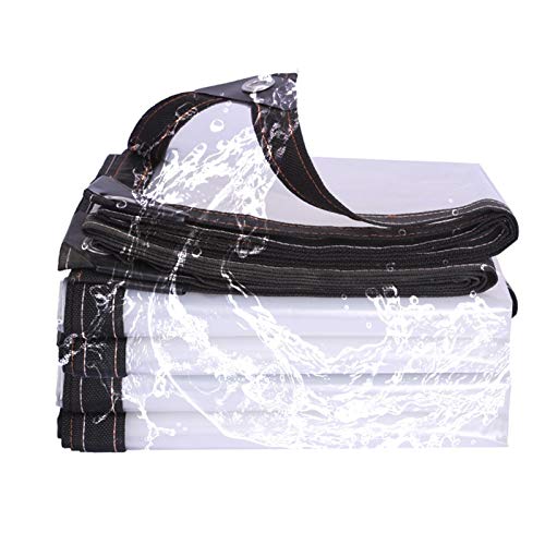 Telo è occhiellato tutti i lati Impermeabile Telo, 0,12 mm PE Le piante mantengono una copertura calda Mobili da giardino Pioggia Shelter Baldacchino da campeggio ( Color : Clear , Size : 2.8x7.8m )
