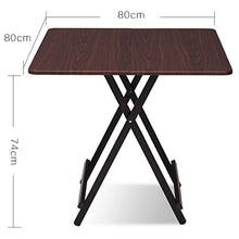 DNSJB Pieghevole bancarella Tavolo Diviso Tavolo Quadrato Portatile Multi-Funzione di Picnic Tavolo da Cucina in Legno (Size : 74 * 80 * 80cm)