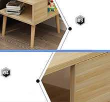 Zhicaikeji Comodino della Camera da Letto Tavolo da Comodino Semplice Irregolare in Legno Tinta Unita (Color : Nero)