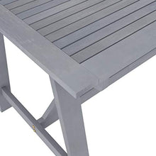 FAMIROSA Set Pranzo da Giardino 5 pz in Legno Massello di Acacia Grigio-7854