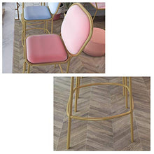 ZHJING Seggiola da Bar Sgabelli da Bar Sgabello da Trucco Sedia da Bar in Metallo Sedia da Casa Sgabello da Bar in Tessuto in Acciaio Inox Schienale Alto (Color : Gray)