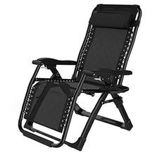 SHUAIIJUAN Sedia per il tempo libero domestico Zero Gravity Reclining e pieghevole esterno del giardino Sdraio da spiaggia Sedia con imbottiti e regolabili Poggiatesta, confortevole tessuto Max.150kg