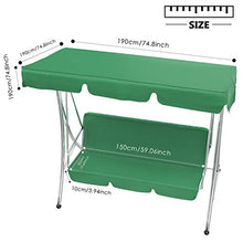 Nicoone - Set di coprisedili per altalena universale, impermeabile, con copertura per altalena a 3 posti, colore: Verde
