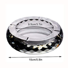 CHONGA Cristallo Posacenere, Elegante Posacenere for la tavola, Altamente Trasparente Posacenere for Outdoor, 15cm / 5.9in