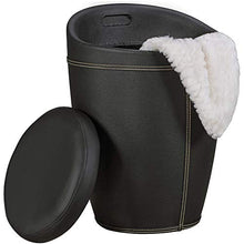 KadimaDesign KADIMA Design Afina Sgabello con la Funzione, in Pelle Sgabello Bagno Guardare Sgabello Nero