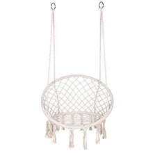 SHUAISHUAI Nordic Hammock Sedia Swing Swing Rope Outdoor Giardino da Giardino Interno Sedile Rotondo per Bambini Adulto Swinging Single Single Chair Hammock Installazione Facile