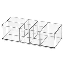 iDesign Armadietto medicinali per bagno, Contenitore medicine piccolo a 7 scomparti, Organizer medicinali in plastica facile da lavare, trasparente
