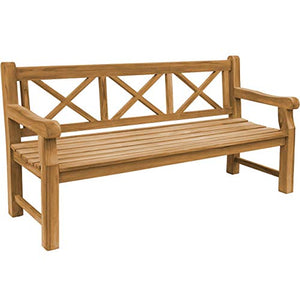 Panchina da giardino XXL in legno massiccio di teak