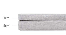 GGoty - Cuscino per panca da 3/5 cm, 2 3 posti, per interni ed esterni, 100/120 cm, cuscino per sedia da tavolo per sala da pranzo (120 x 40 x 3 cm, colore: grigio