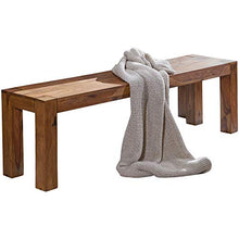FineBuy Panca da Pranzo 120 cm Legno Massello Sheesham Stile Casa di Campagna | Sala da Pranzo a Panca Marrone | Panca da Cucina Panca da Tavolo da Pranzo