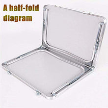 Tavolo da campeggio Tavolo da laptop pieghevole, Breakfast per servire Bed DeskTray, tavolo da picnic portatile e ultra leggero, pieghe a metà, 60x40 cm, bianco Tavolo pieghevole multifunzionale