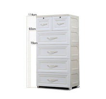 ZAT Cassetto di stoccaggio in Stile Europeo Armadio Grande di plastica for Bambini Armadio di stoccaggio Camera da Letto Soggiorno Cassettone (Color : White)