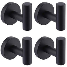 Umi. di Amazon Appendi Accappatoio Bagno Set Da 4 Ganci Asciugamani Accappatoi Bagno Cucina Montaggio Parete Senza Fori Acciaio Inossidabile 304 Nero Opaco, A2164DG-BK-P4