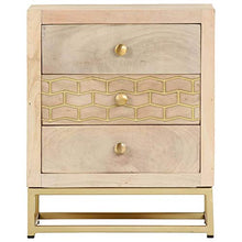 Tidyard Comodino Classico con 3 Cassetti in Legno Massello di Mango 40x30x50 cm,Comodino Camera da Letto,Comodino Cameretta,Comodino Classico,Comodino con Cassetti,Comodino Rustico