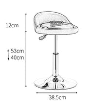XINGLEI Sgabelli da Bar con Schienale Basso, Alzata a Gas Girevole Regolabile, poggiapiedi e Base cromati per Bar per la Colazione, bancone, Cucina e sgabelli da casa (Color : Beige, Size : 40~53m)