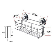 DXMRWJ Portasciugamani Deep Shower Caddy con Ventose Super Resistenti 30x8cm Mensole per Bagno Mensole per Cucina Portaoggetti