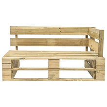 Tidyard Divano in Pallet da Esterno a 2 Posti, con 2 Cuscini Rimovibili, 110 x 66 x 65 cm, Certificato FSC, Grigio