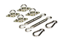 Fanaticism  - Accessori di fissaggio per parasole, set per montaggio quadrangolare in acciaio inox