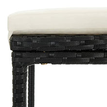 vidaXL Set Bar da Giardino 7 pz con Cuscini in Polyrattan Nero