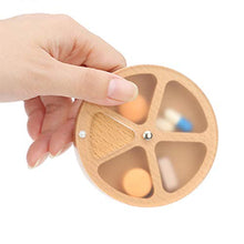Dreamyep Portable Pillola Scatola di Legno con Portatile Pillola Bagagli Dispenser Mini Tablet Pillola Packaging Copertura in Acrilico Box