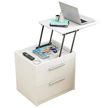 DGHJK Mobili per la casa, Comodino , scrivania Regolabile , Comodino in Legno , con 2 cassetti, tavolino da Divano, scrivania per Laptop , Bianco