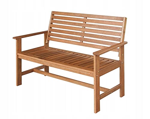 Panchina da giardino a 2 posti, in legno, portata fino a 200 kg