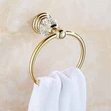 Ghelf Asciugamano da bagno in acciaio inox stile europeo Asciugamano Asciugamano Asciugamano in lega di zinco Accessori per il bagno e Base di cristallo Decorazione di lusso Gold Lucido Giacca Asciuga