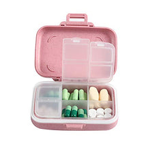 BUBM Portable Pill Organizer 6 Scomparti, Portapillole Tascabile Giornaliero Pillole Contenitore Pillole Organizzatore (Rosa)