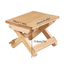 æ— Sgabello pieghevole in bambù completamente assemblato in legno per doccia, 100% naturale, pieghevole, in bambù, per rasatura, poggiapiedi da doccia, altezza 17,8 cm