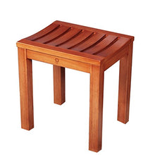 MGMDIAN Sgabello per Bagno Sgabello in Legno massello | panchina Sgabello Quadrato Sgabello da Bagno | Sgabello da Doccia Impermeabile Antiscivolo Accessori da Bagno (Color : B)