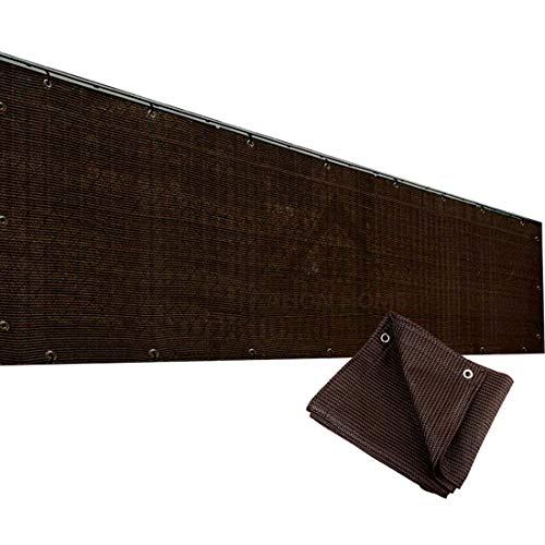 COFFEE CAT Paravento per Balcone (Venduto A Metro) - Rete in HDPE da 90 Cm di Larghezza 200 G/M² Schermo per Recinzione, Tenda da Sole in Vela Marrone