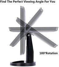 LBWARMB Trucco Specchio con luci Specchio cosmetico da Tavolo/ingranditore Vanity Trucco Specchio/Specchio da Viaggio Portatile con luci a LED/Rotazione a 180