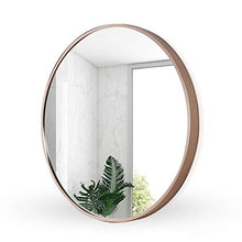 HXYSJ Bagni A Parete A Specchio Specchio di Cortesia Rotondo, Bordo Oro Rosa Diametro 40 Cm-60 Cm Moda (Size : 50cm)