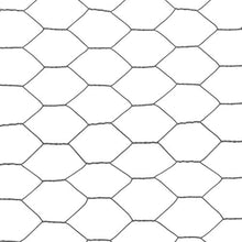 ghuanton Rete d'Acciaio Rivestimento PVC 25x1,2m Trama Esagonale Grigio Articoli di ferramenta Barriere e recinzioni Pannelli per recinzioni