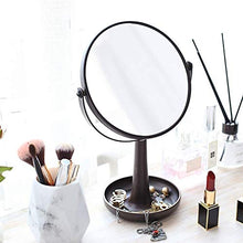Specchio per il Trucco da Tavolo da Desktop da 6,5 Pollici 1x / 3X vanità con Vassoio di stoccaggio, 360 ° Girevole