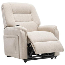 vidaXL Poltrona Alzapersona Elettrica Reclinabile Regolabile con Braccioli Imbottita Morbida Elegante Sedia Relax Poltroncina Crema in Similpelle
