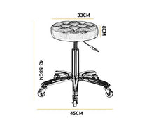 Poltrone Nubao Sgabello decorativo regolabile Sedile Sgabelli rotonda PU girevole seggiovia Altezza 43-58cm for la cucina salone di bellezza laboratorio Sedia Sgabelli di lavoro (Dimensioni: 33 * 43-5