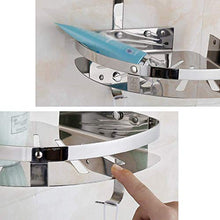 CFJDX Cestello angolare per Bagno in Acciaio Inossidabile, treppiede per Doccia a Parete Bagno Traspirante Antiruggine Rack 3 Strati