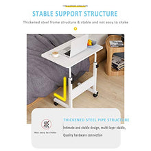 SXGKY Scrivania per Laptop Regolabile in Altezza Tavolino da Letto, Tavolo con Ruote, Tavolo Regolabile in Altezza, 60x40cm Scrivania Portatile FF (Color : 60 * 40 Black Oak)