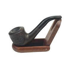 Piccola pipa da tabacco, tabacco/sigaretta Pipa da fumo in legno a doppio uso, comoda da impugnare, con attrezzi, A2