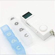 Scatola dispenser per pillole allarme medicina elettronica promemoria organizzatore da viaggio bianco