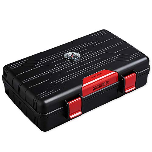 Zhongwei - scatola di sigari Cigar Box, humidor portatile per sigari da 10 confezioni, contenitore per l'idratazione del sigaro da viaggio in LDPE ecologico con dispositivo di idratazione per misurato