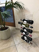 IKONA Espositore di Bottiglie di Vino | Totem portabottiglie di Vino in plexiglass | Disegnato e Prodotto in Italia | Dim. 23 x 19 x 68 cm (L)