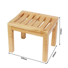 XD Sgabello da Bagno Sgabello da Bagno Sgabello in Legno Cedar Panca Sgabello da toeletta Sgabello Quadrato Sgabello da Bagno Sgabello con Superficie a doghe Impermeabile (Dimensioni: 42 * 34 *
