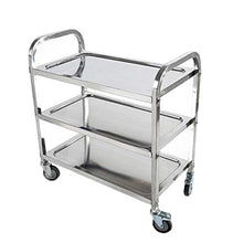 Jia He Carrello Scaffale - Carrello per Auto a Tre Livelli di Consegna in Acciaio Inox Carrello per Auto da Tavolo Mobile Collezione Multi-Funzione Carrello portautensili Portatile a Quattro Ruote