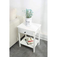 Comodino Bianco Con Cassetto, Camera Da Letto in Legno MDF Bianco, Tavolino Per Divano E Salotto Tavolino Da Divano 46x35xH60. Tavolino Da Salotto