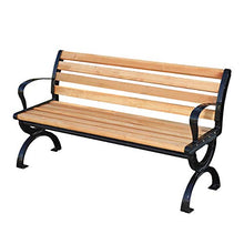 Panchina da EsternoTerrazza Con Giardino Panchina, Struttura In Ghisa A 3 Posti E Panchina In Legno Massello Sedia da Portico,Panca da Balcone Cortile Con Schienale E Braccioli,Può Supportare 1102lb
