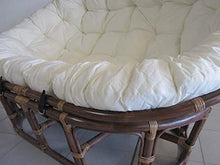 fantasie d oriente Poltrona PAPASAN Divano 2 POSTI Rattan Noce Dimensioni CM 170X105X87 H Vimini con Cuscino E Cinghie Salotto